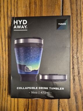 Yukon Collapsible Drink Tumbler — Blue Gradient Aurora